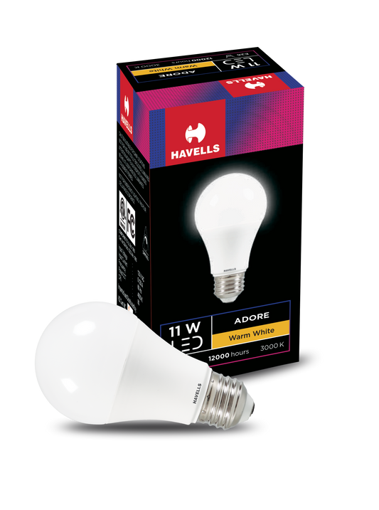 11W E26 Base Screw in Bulb - pack of 60 - Adore Series